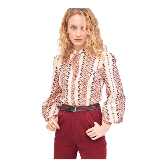 Antik Batik Tops - NWT Antik Batik Huggi Printed Boho Blouse S/38
